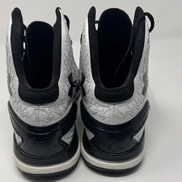 Under Armour Black and White ClutchFit Basketball Shoes - Picture 4 of 8